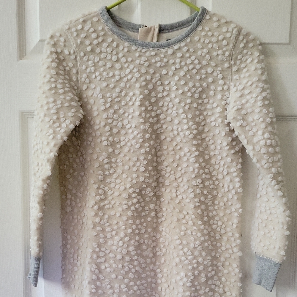 GAP Kids Cream and Gray Textured Tunic Dress - 12